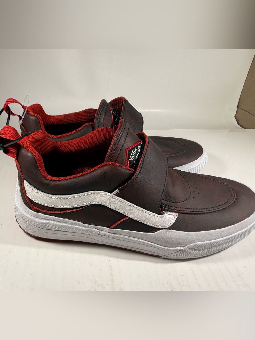 Vans Kyle Walker Pro 2 Red Black Leather Shoe Mens 5.5.  New without tags or box